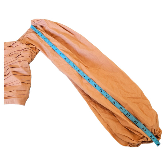 Abercrombie & Fitch Small Orange Long Sleeve Cropped Shirt - Picture 9 of 9